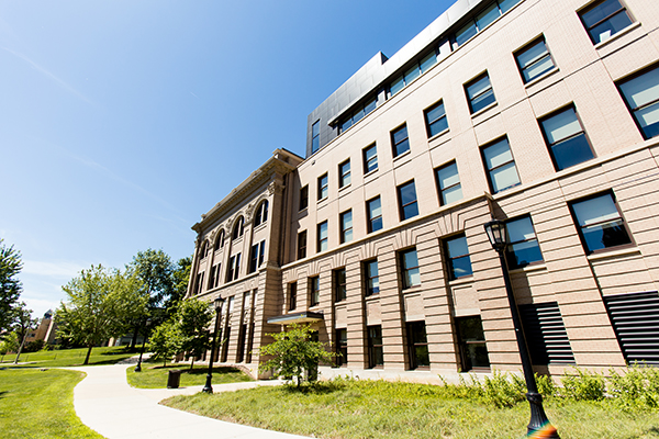 Side of Education Building at an angle