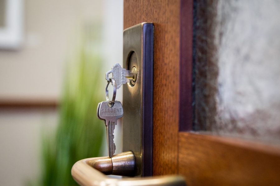 Key in a door