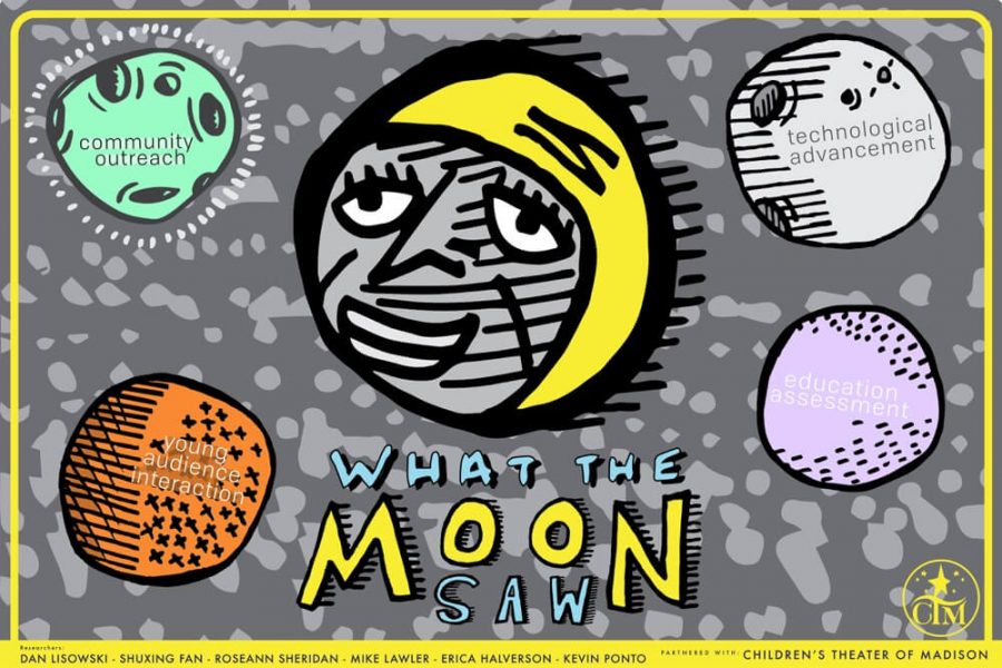 Titled "what the moon saw" and a graphic of the moon with a face and other small moons.