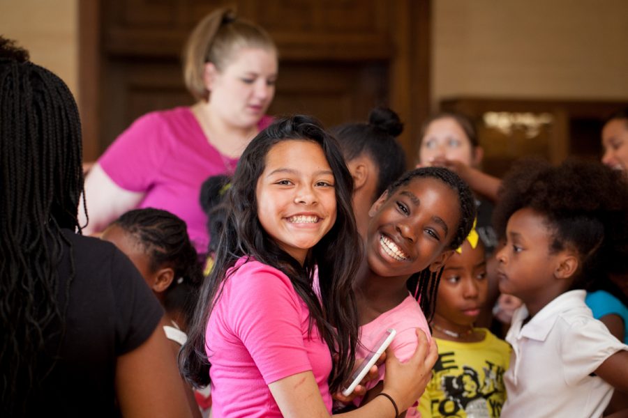 group of kids smiling